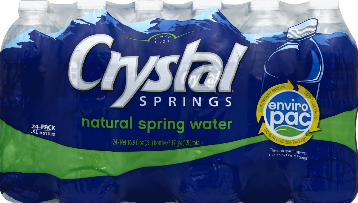 slide 3 of 4, Crystal Springs Natural Spring Water, 24 ct