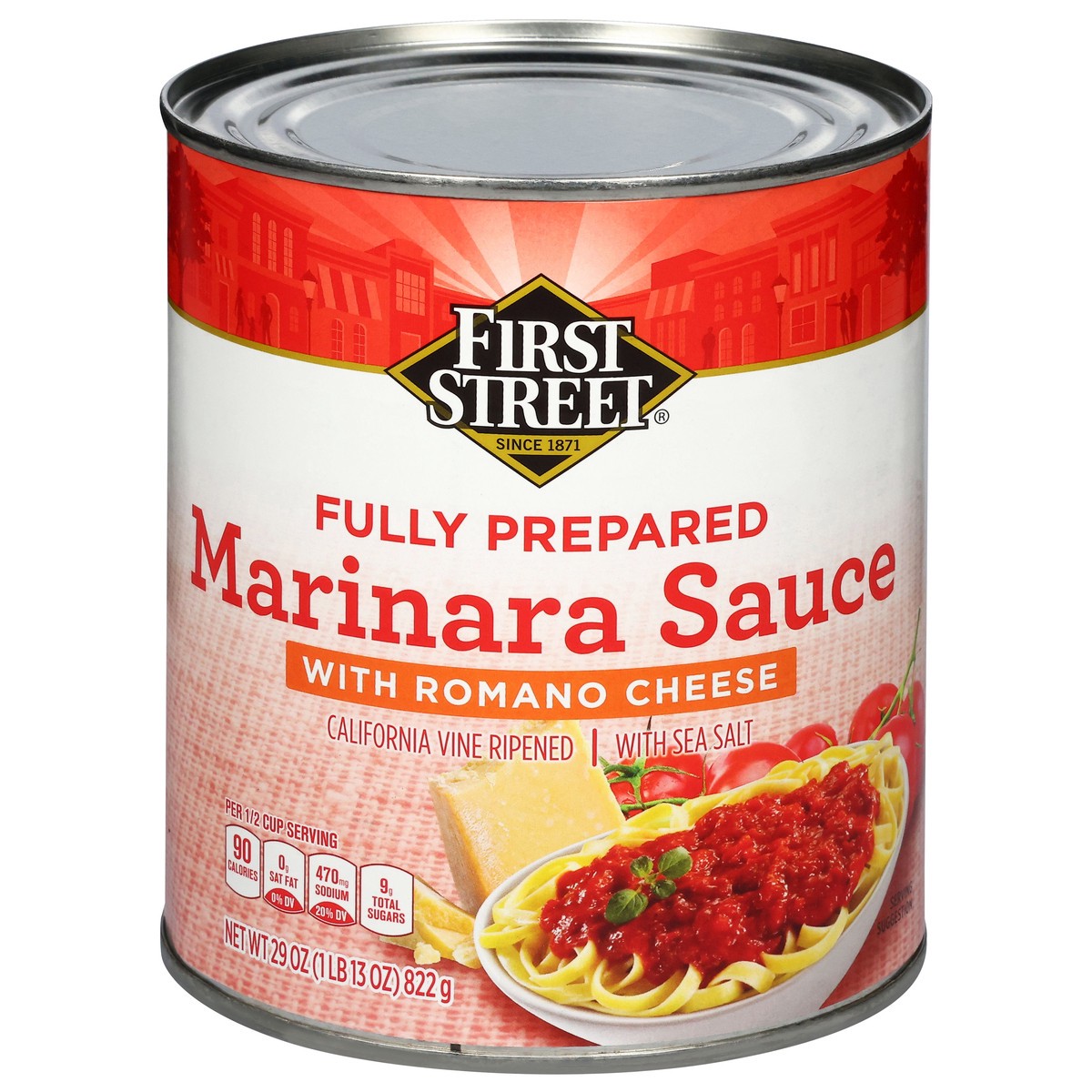 slide 3 of 4, First Street Fs/Lr Marinara Sauce W/Romano Cheese - 28 oz, 28 oz