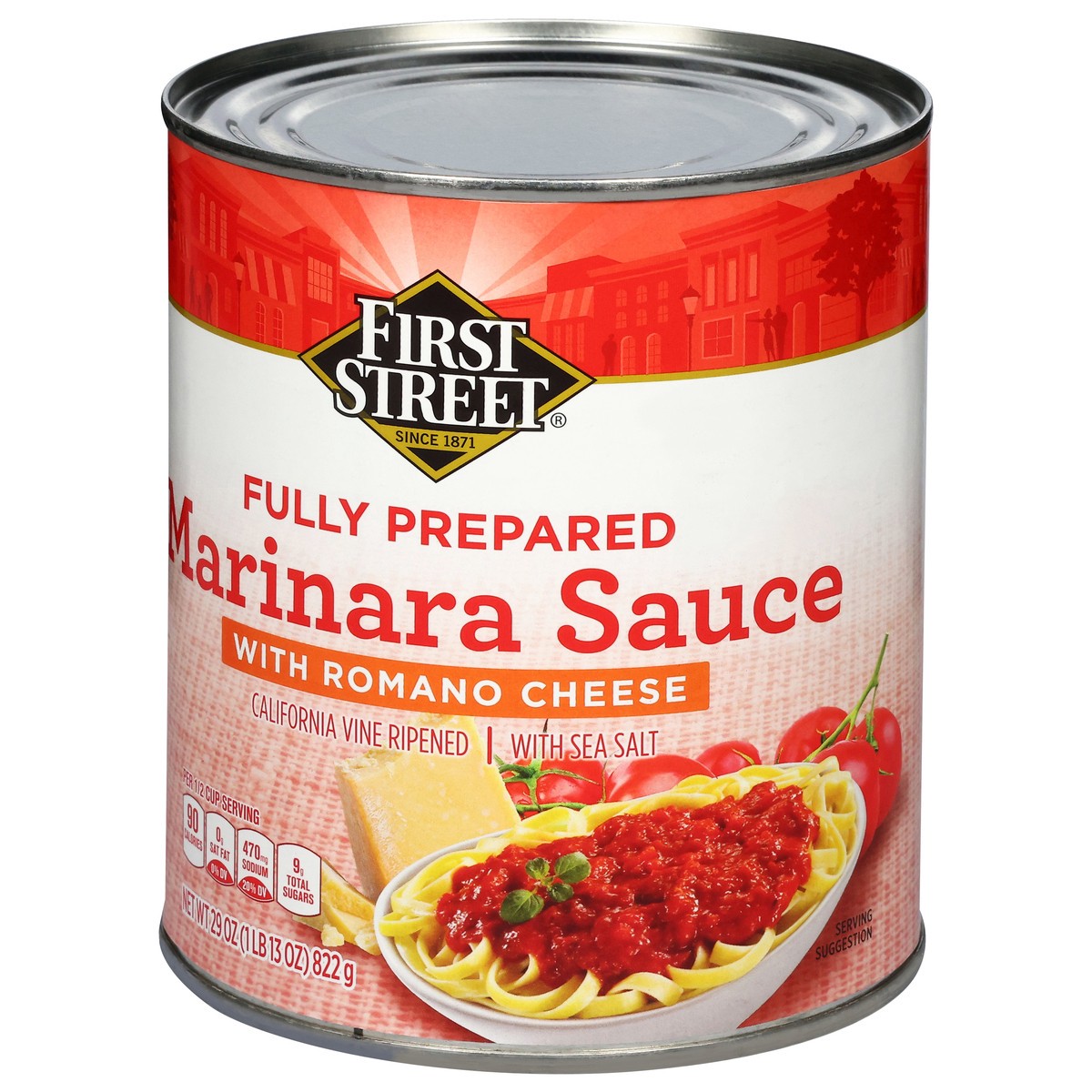 slide 4 of 4, First Street Fs/Lr Marinara Sauce W/Romano Cheese - 28 oz, 28 oz
