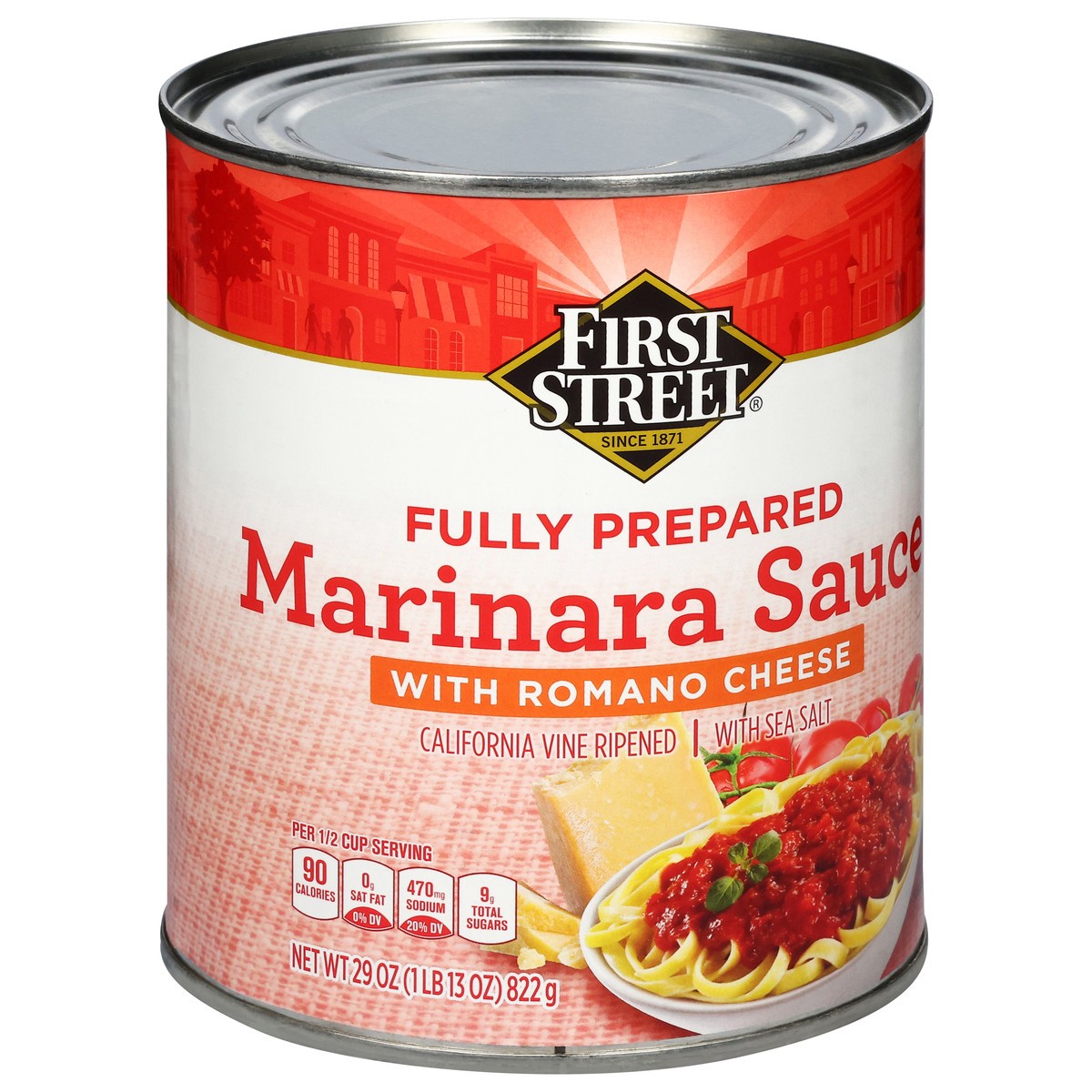 slide 2 of 4, First Street Fs/Lr Marinara Sauce W/Romano Cheese - 28 oz, 28 oz