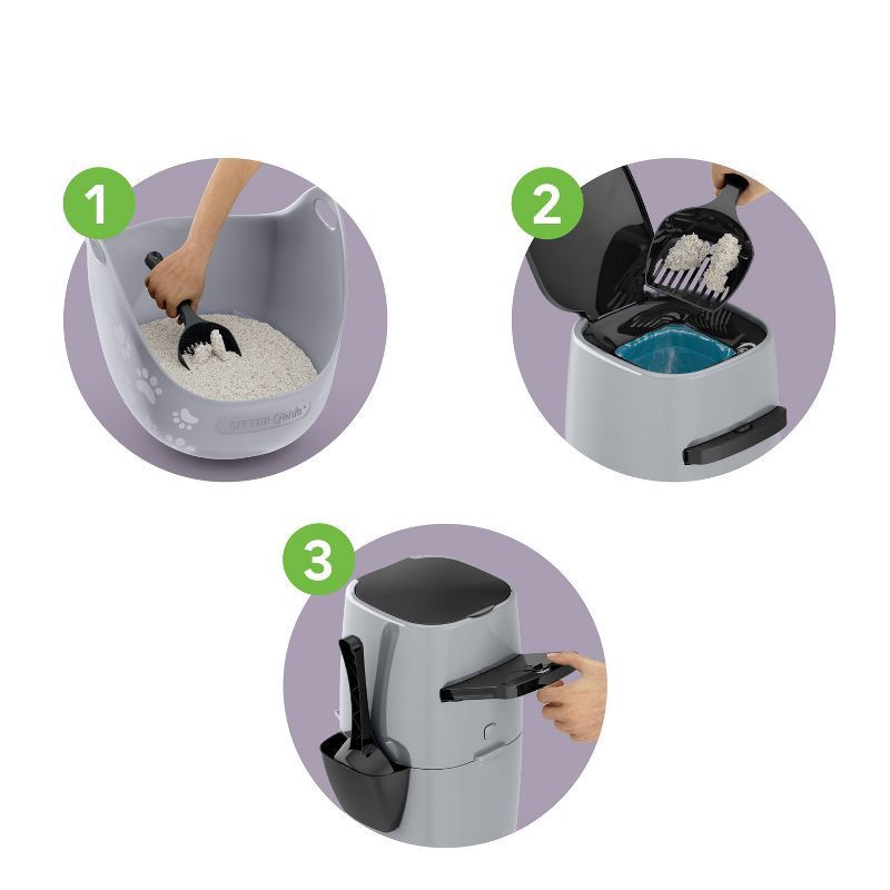 slide 4 of 7, Litter Genie Ultimate Cat Litter Disposal System, Pail with Refill and Scoop, 1 ct