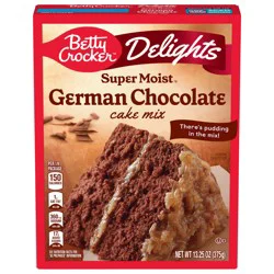 Betty Crocker Delights Super Moist German Chocolate Cake Mix, 13.25 oz.