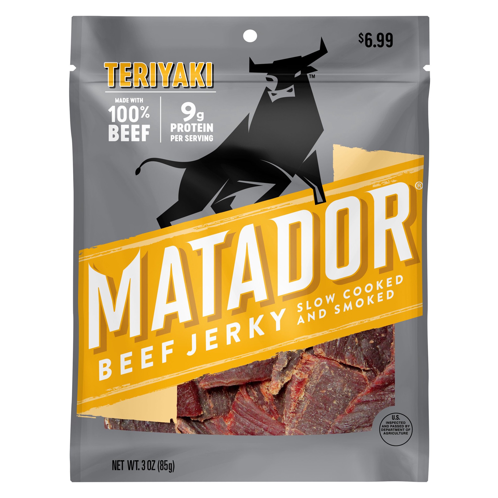 slide 1 of 2, Matador Teriyaki Jerky, 3 oz