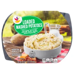 Giant Mashed Potatoes Loaded with Cheddar Cheese, Bacon & Chives