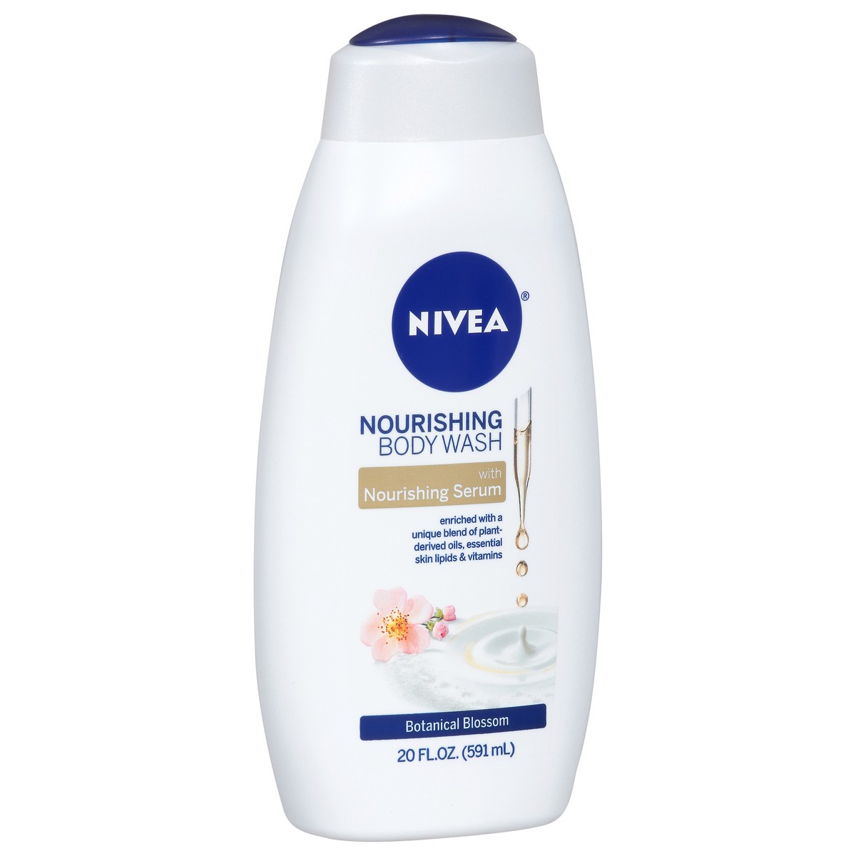 slide 2 of 9, Nivea Nourishing Botanical Blossom Body Wash, 20 fl oz