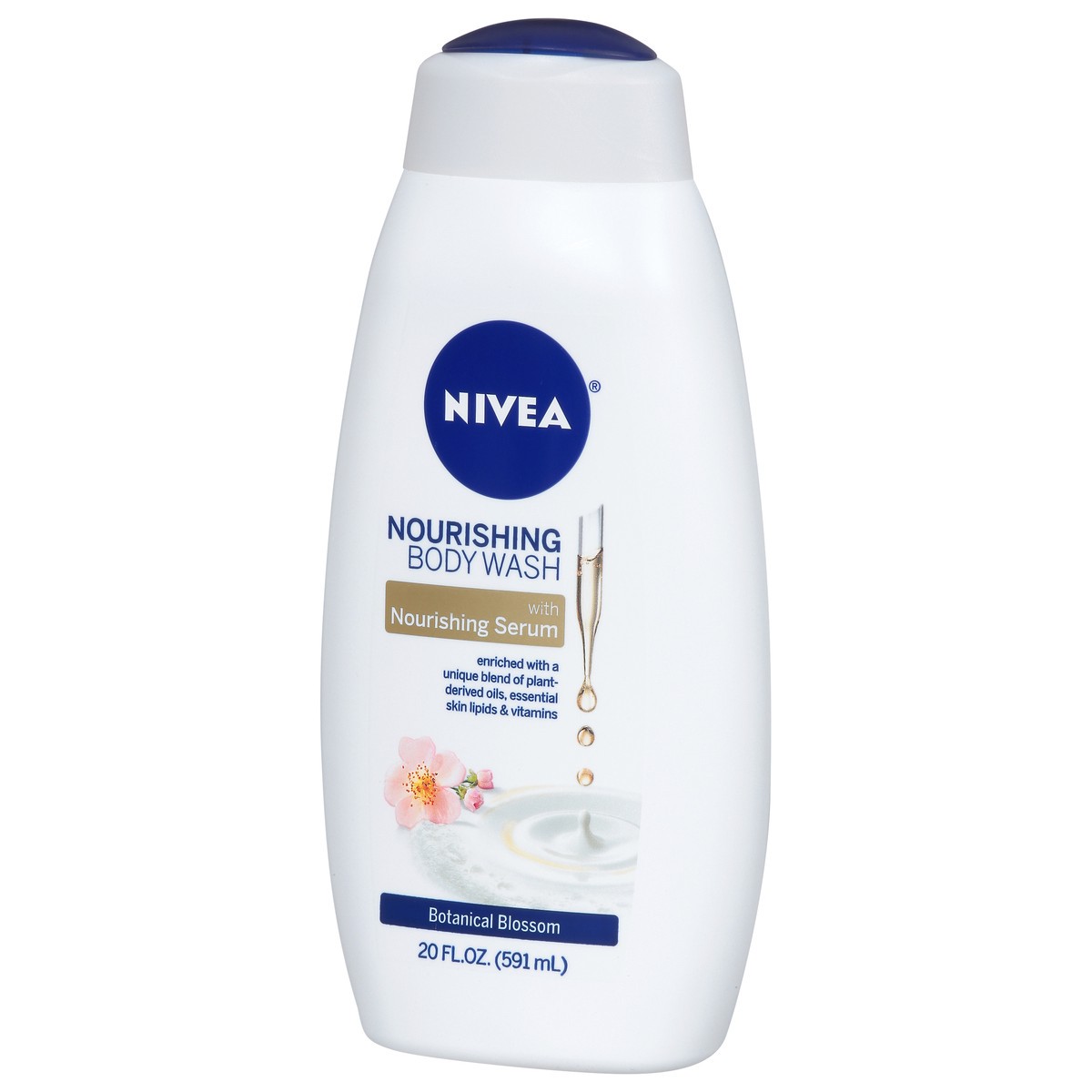 slide 3 of 9, Nivea Nourishing Botanical Blossom Body Wash, 20 fl oz