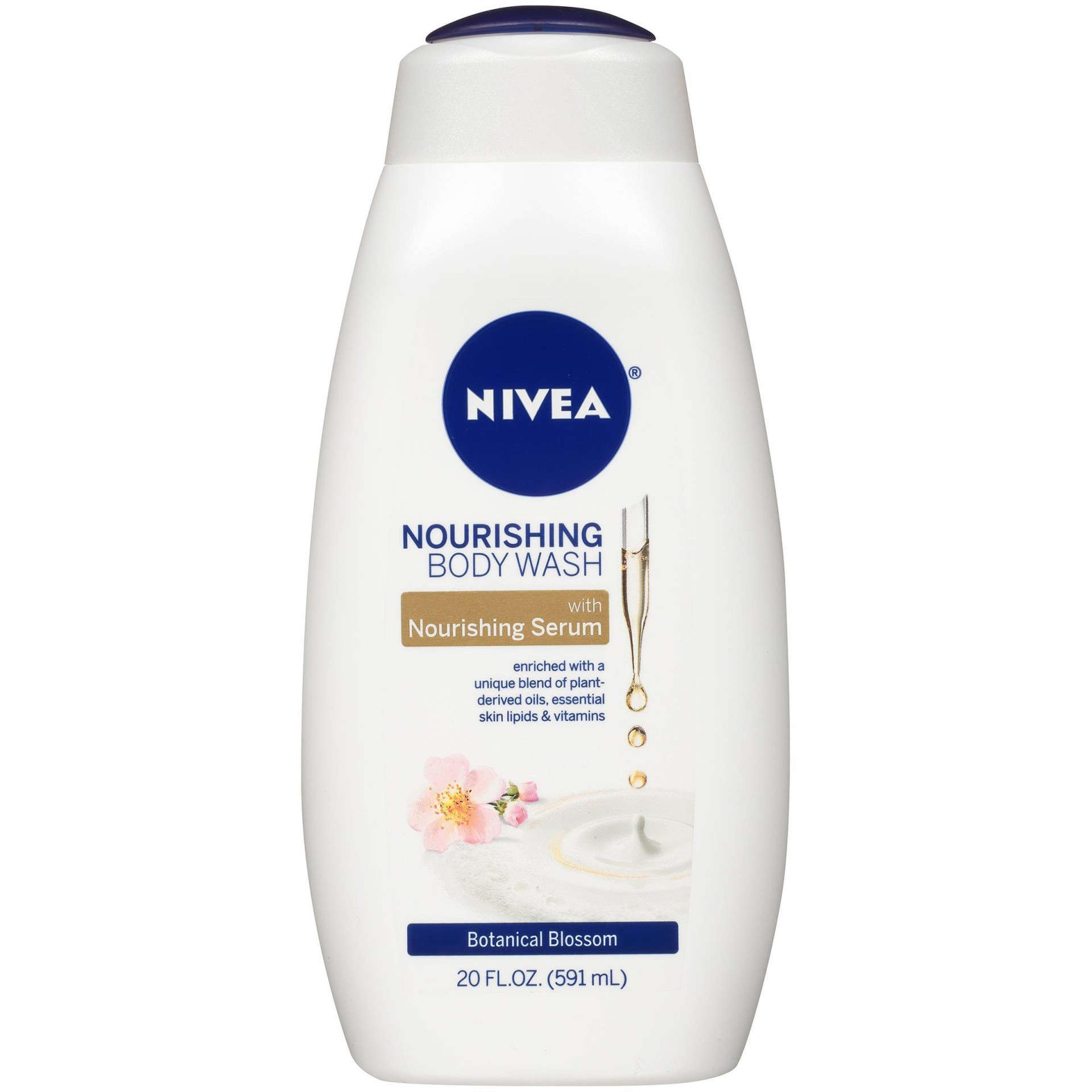 slide 1 of 9, Nivea Nourishing Botanical Blossom Body Wash, 20 fl oz