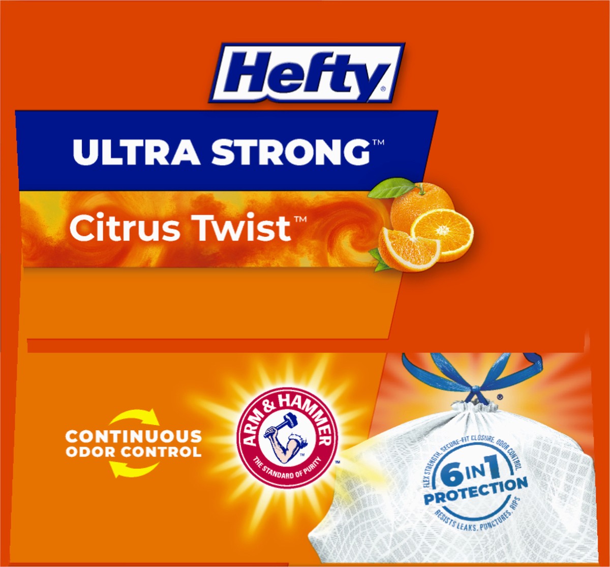 slide 2 of 9, Hefty Ultra Strong 13 Gallons Drawstring Citrus Twist Tall Kitchen Bags Super mega pack 20 20 ea, 20 ct