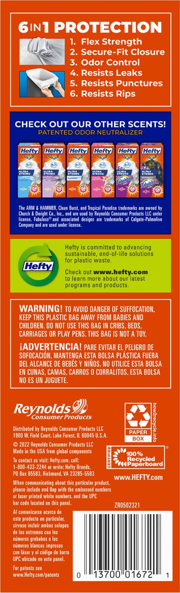 slide 4 of 9, Hefty Ultra Strong 13 Gallons Drawstring Citrus Twist Tall Kitchen Bags Super mega pack 20 20 ea, 20 ct