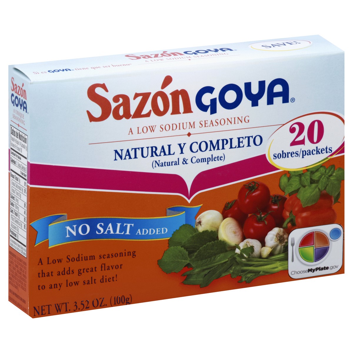 slide 13 of 13, Goya Sazon Natural & Complete, 3.52 oz