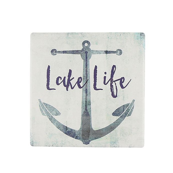 slide 1 of 1, Thirstystone Occasions Lake Life Anchor Square Coaster, 1 ct