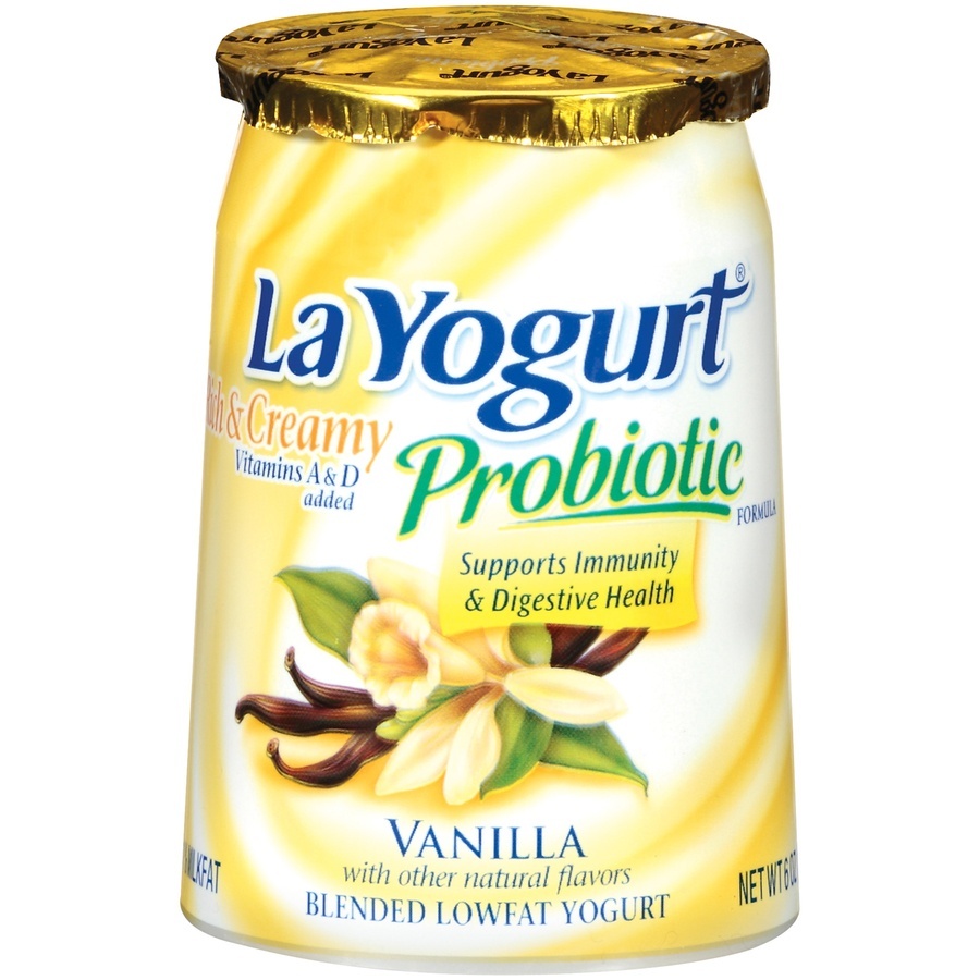 slide 1 of 1, La Yogurt Yogurt, Lowfat, Blended, Probiotic Formula, Vanilla, 6 oz