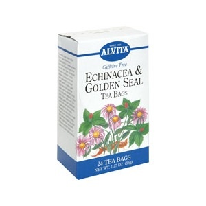 slide 1 of 1, Alvita Echinacea & Golden Seal Caffeine Free Tea Bags, 24 ct