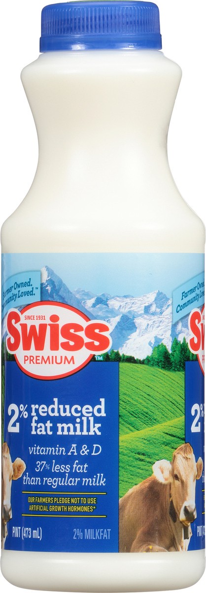 slide 9 of 9, Swiss Premium Dairy 2% Reduced Fat Milk with Vitamin A and D, Milk Pint - 1 Bottle, 1 pint