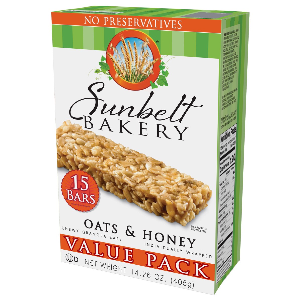 slide 5 of 9, Sunbelt Bakery Value Pack Chewy Oats & Honey Granola Bars 15 bars 15 ea Box, 15 ct