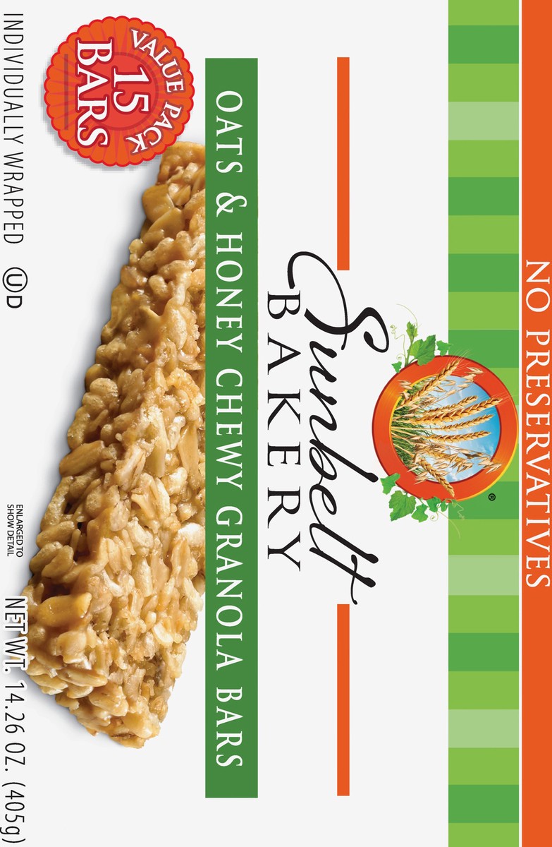 slide 2 of 9, Sunbelt Bakery Value Pack Chewy Oats & Honey Granola Bars 15 bars 15 ea Box, 15 ct