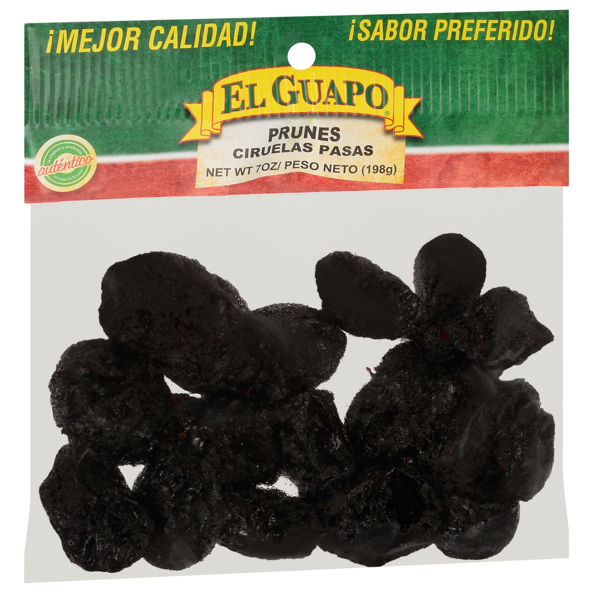 slide 4 of 9, El Guapo Prunes (Ciruelas Pasas), 7 oz, 7 oz