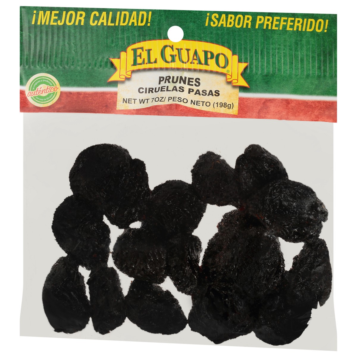 slide 8 of 9, El Guapo Prunes (Ciruelas Pasas), 7 oz, 7 oz