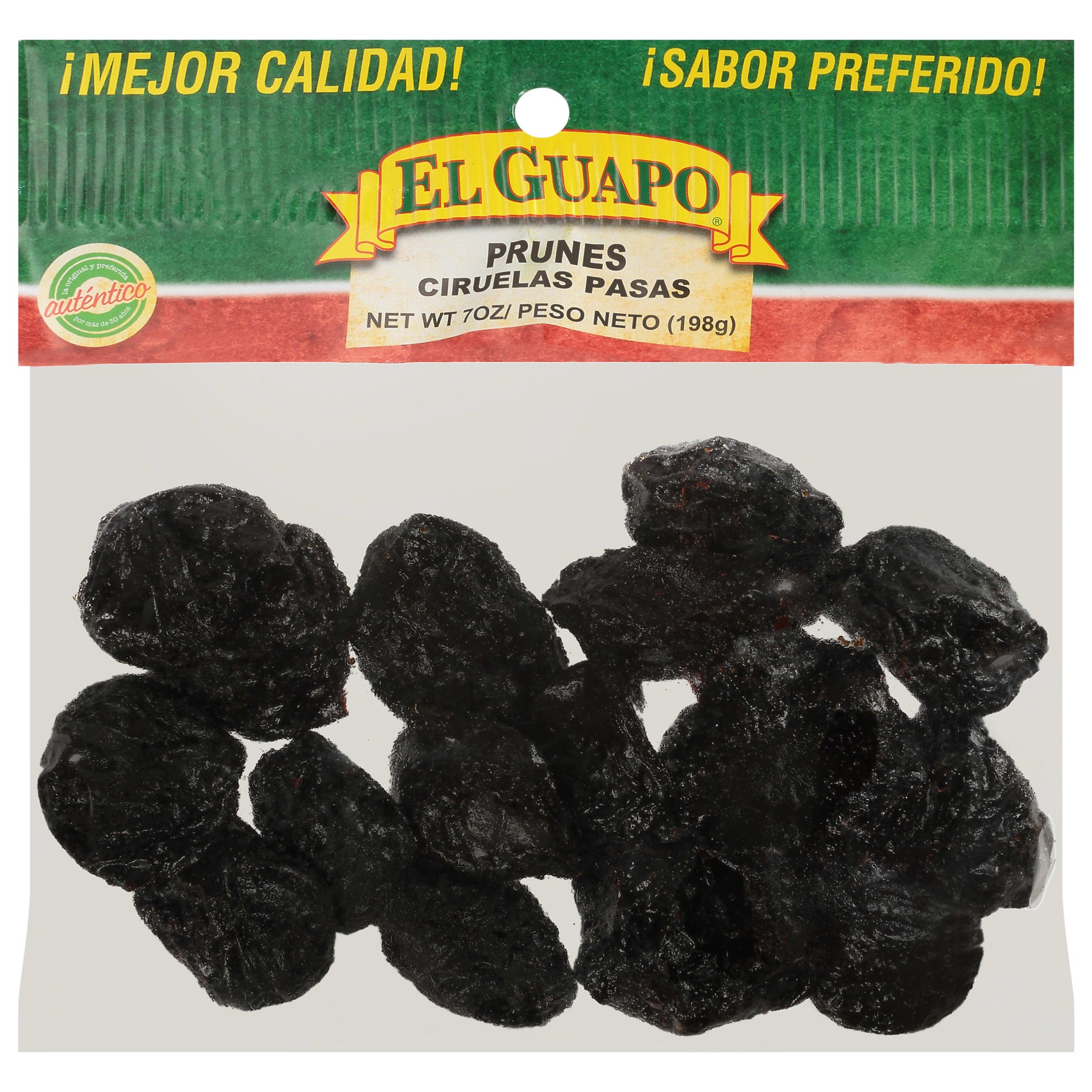 slide 1 of 9, El Guapo Prunes (Ciruelas Pasas), 7 oz, 7 oz