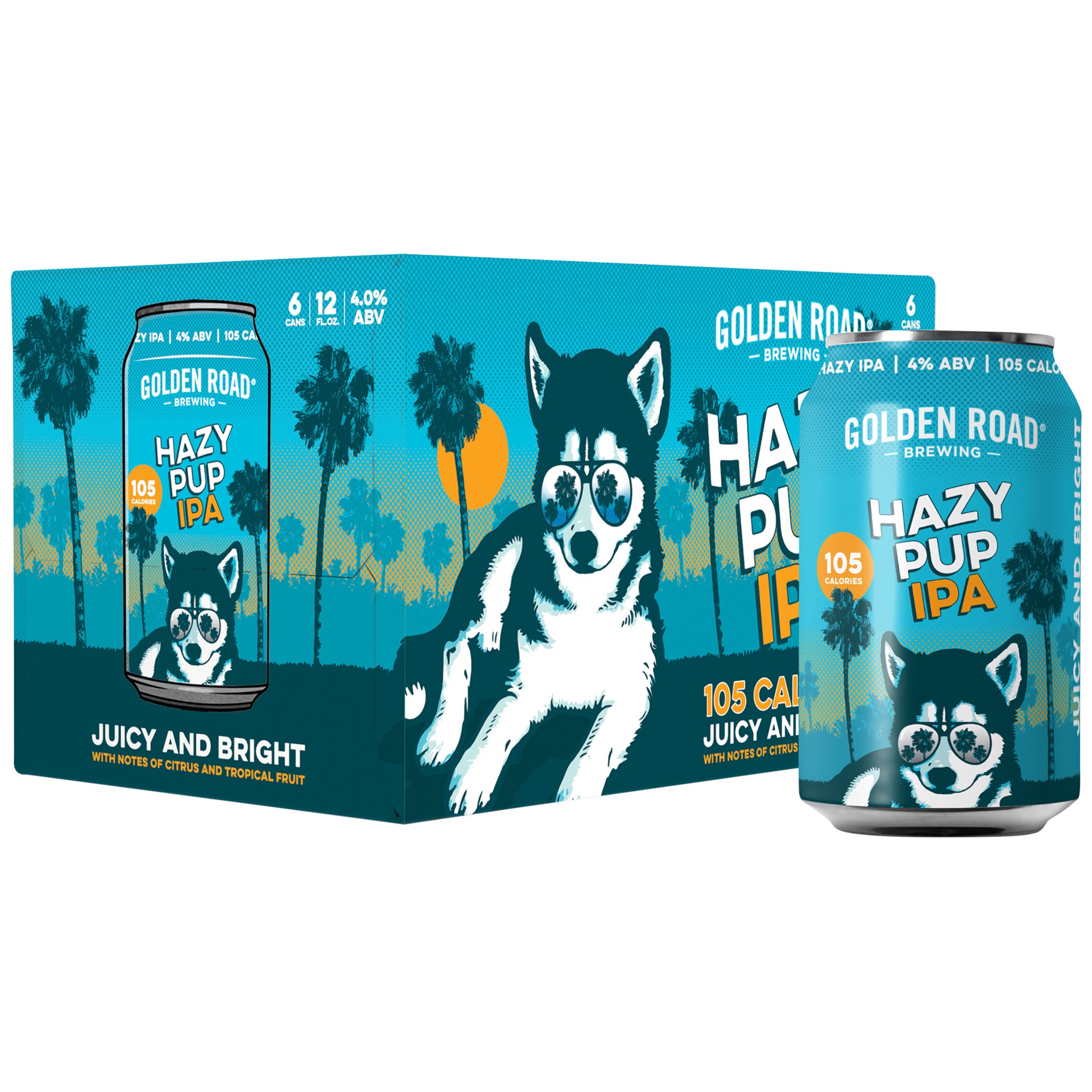 slide 1 of 2, Golden Road Hazy Pup IPA, 6 Pack 12 fl. oz. Cans, 6 ct