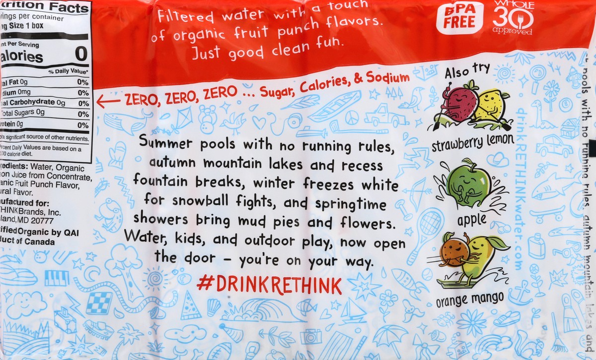 slide 5 of 9, Rethink 8 Pack Kids Fruit Punch Water 8 ea, 8 ct