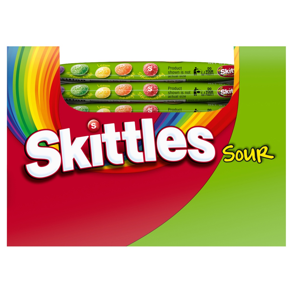 slide 1 of 1, Skittles Sour Gummy Candy Full Size Bulk Pack (1.8 oz., 24 ct.), 43.20 oz