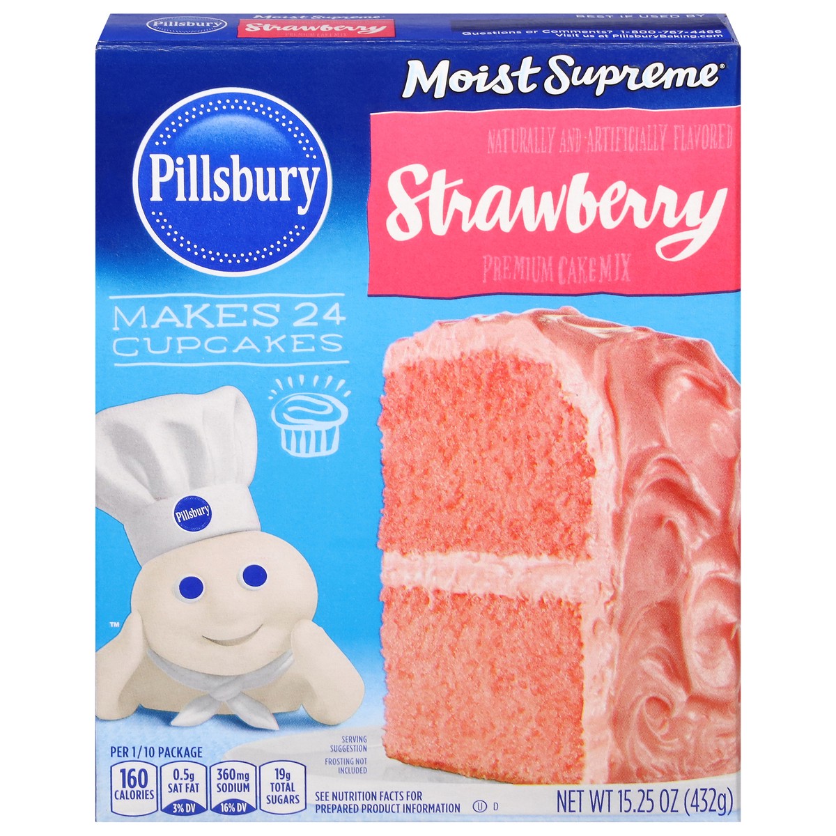 slide 12 of 13, Pillsbury Moist Supreme Strawberry Cake Mix 15.25 oz, 15.25 oz