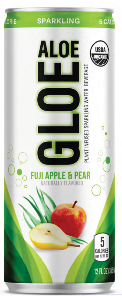 slide 1 of 1, Aloe Gloe Sparkling Aloe Water, 12 fl oz