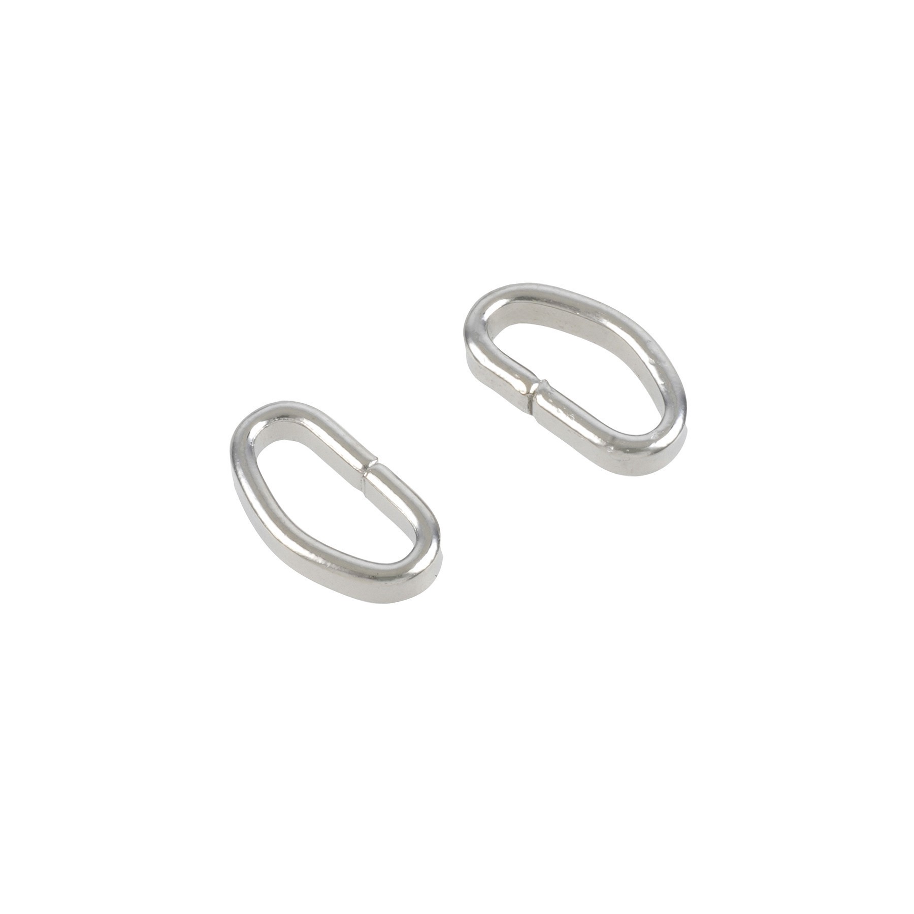 slide 3 of 3, 10mm Rhodium Cording D-Rings By Bead Landing, 10mm