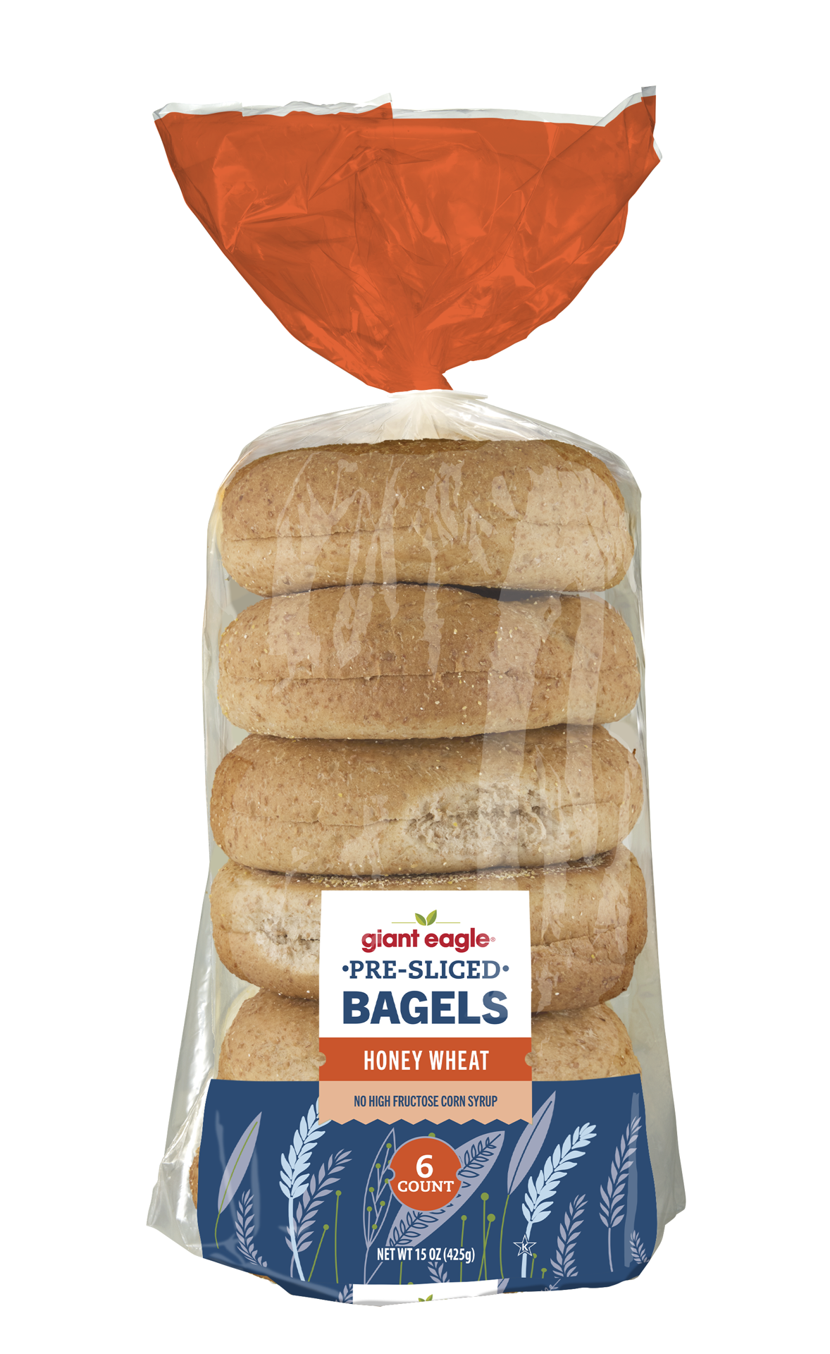 slide 1 of 1, Ge Honey Wheat Bagel 6ct, 6 ct
