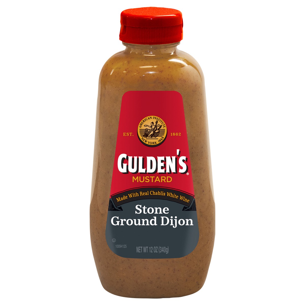 slide 1 of 4, GULDEN'S Stone Ground Dijon Mustard Squeeze Bottle, 12 oz., 12 oz