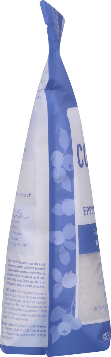slide 6 of 13, Village Naturals Therapy Comfort 2 in 1 Epsom Salt + Bubbles Blueberry Citrus Bath Soak 36 oz, 36 oz