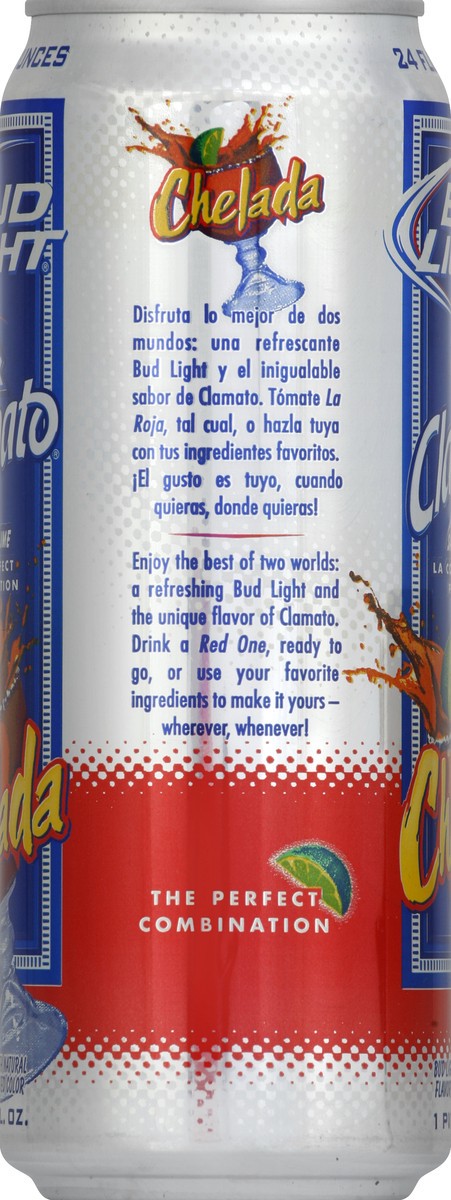 slide 3 of 6, Bud Light Chelada, 24 oz