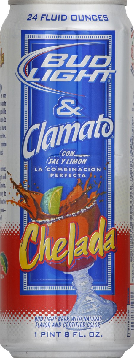slide 5 of 6, Bud Light Chelada, 24 oz