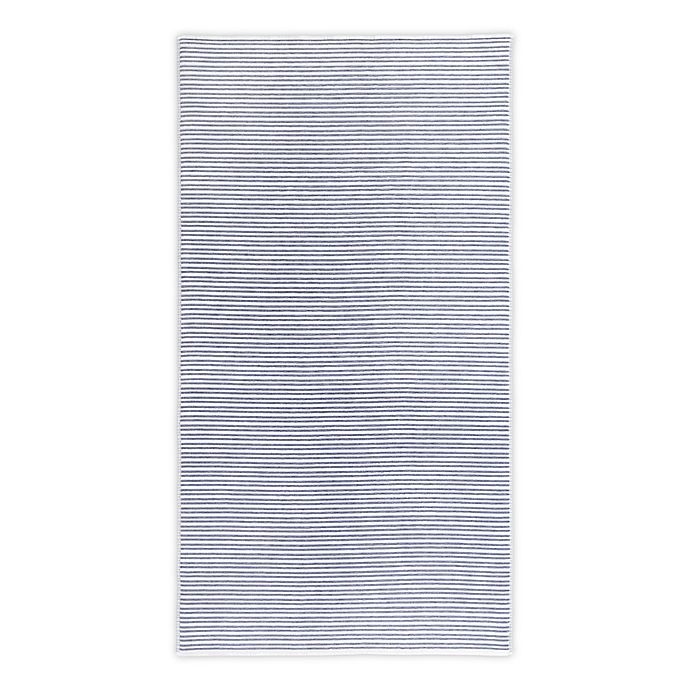 slide 1 of 3, Casual Avenue Lux Thin Stripe Cotton Beach Towel - Blue, 1 ct