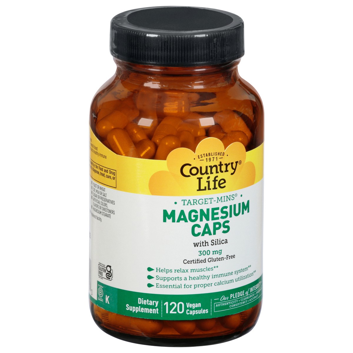 slide 4 of 9, Country Life Magnesium Caps, 120 ct