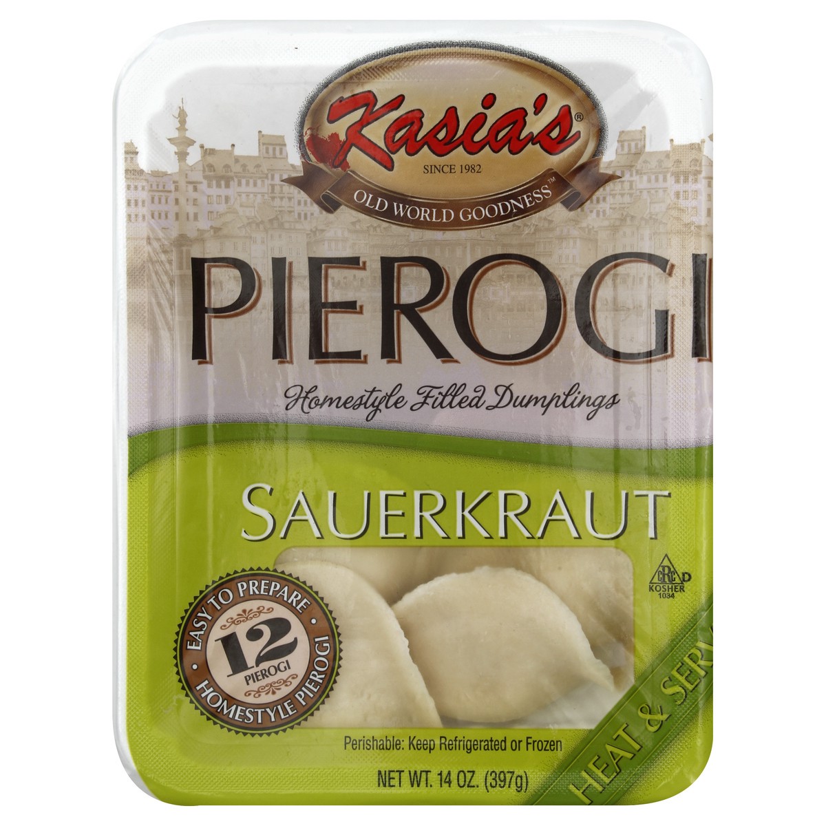 slide 4 of 4, Kasia's Sauerkraut Pierogi, 14 oz