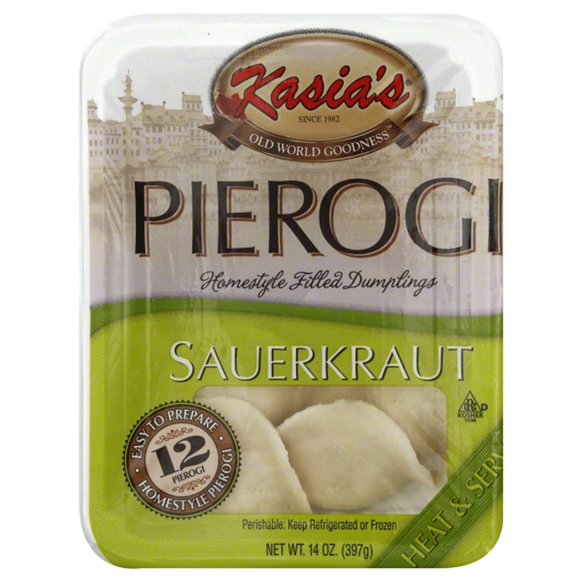 slide 1 of 1, Kasia's Sauerkraut Pierogi, 14 oz