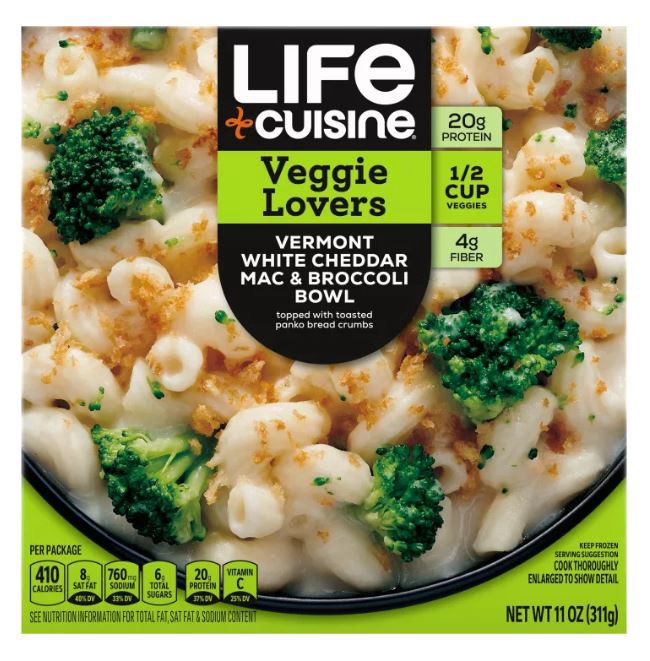 slide 1 of 2, Vital Pursuit Vermont White Cheddar Mac and Broccoli Bowl, High Protein, GLP-1 Friendly, Frozen Meal, 9.5 oz