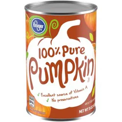 Kroger 100% Pure Pumpkin