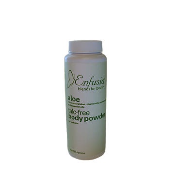 slide 1 of 1, Enfusia Aloe Talc Free Body Powder, 4 oz