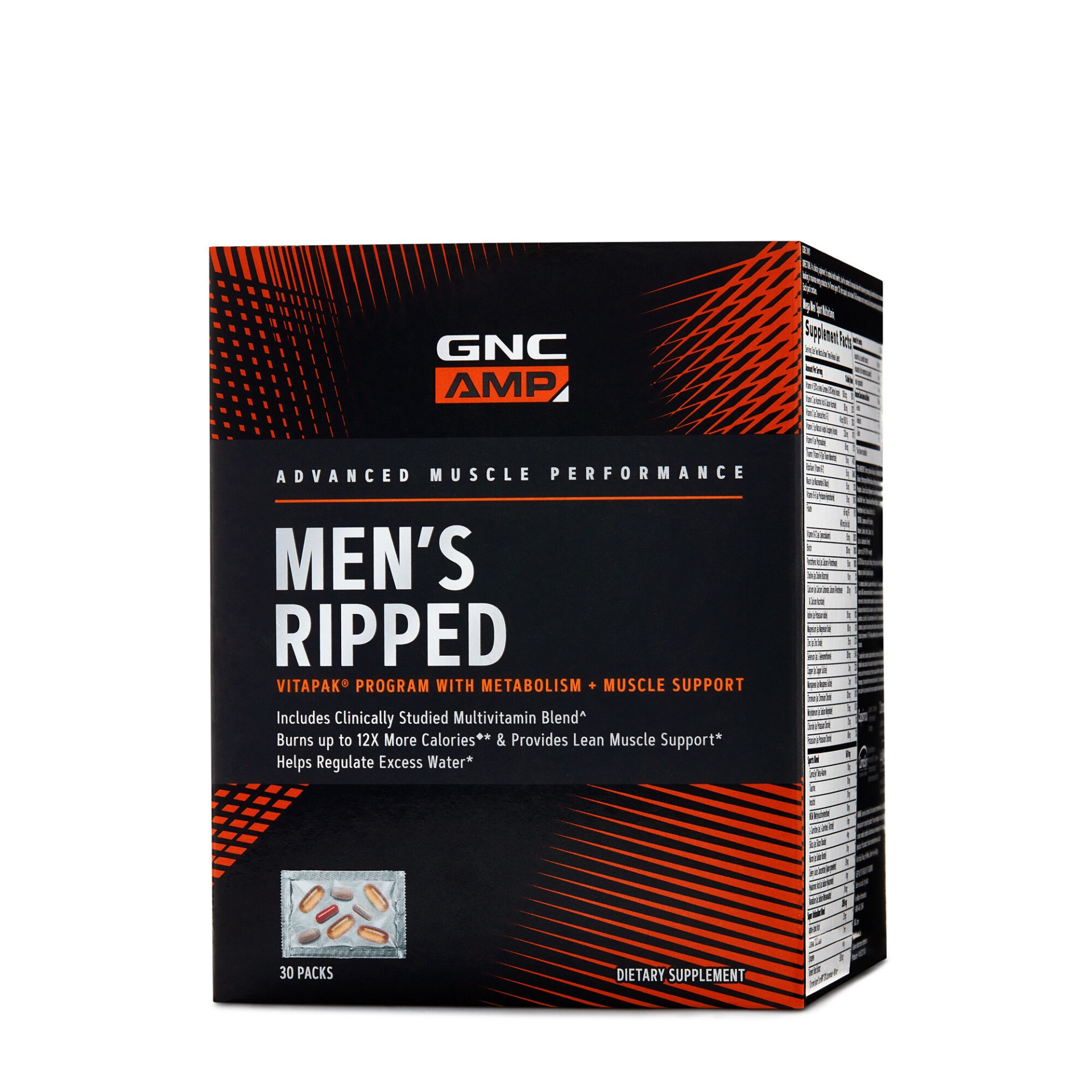 slide 1 of 1, GNC AMP Men's Ripped Vitapak Program, 30 ct