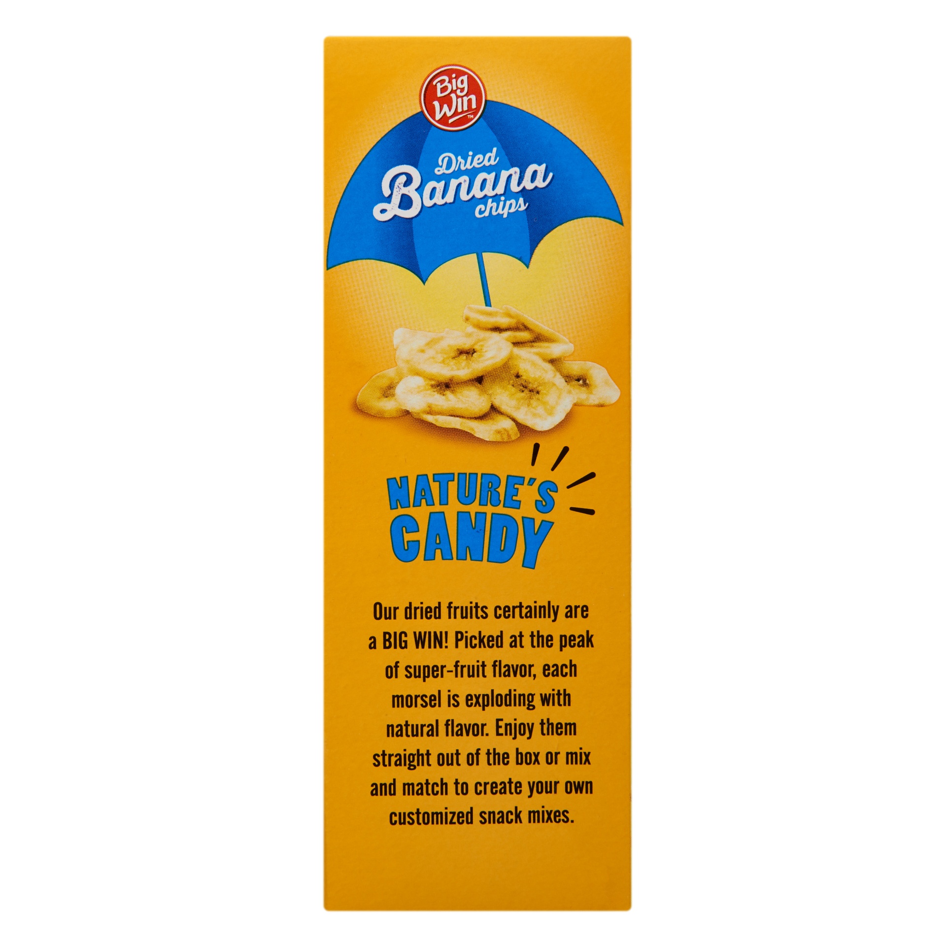 slide 3 of 3, Big Win Dried Banana Chips, 3 oz