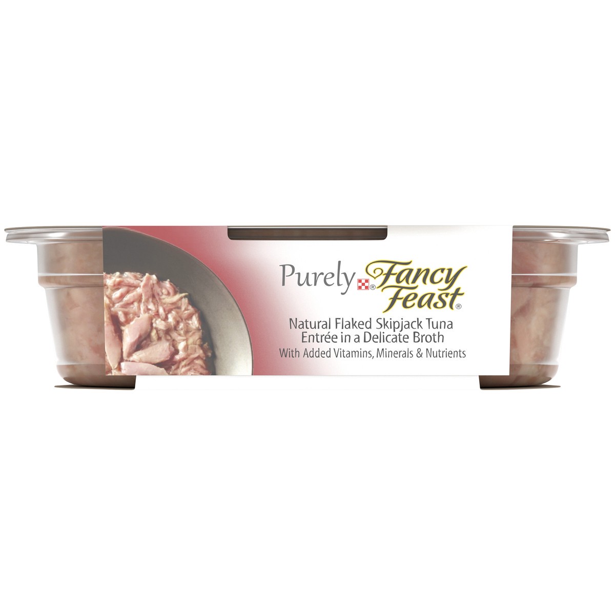 slide 4 of 9, Fancy Feast Purely Cat Food Flak Skpjack, 2 oz