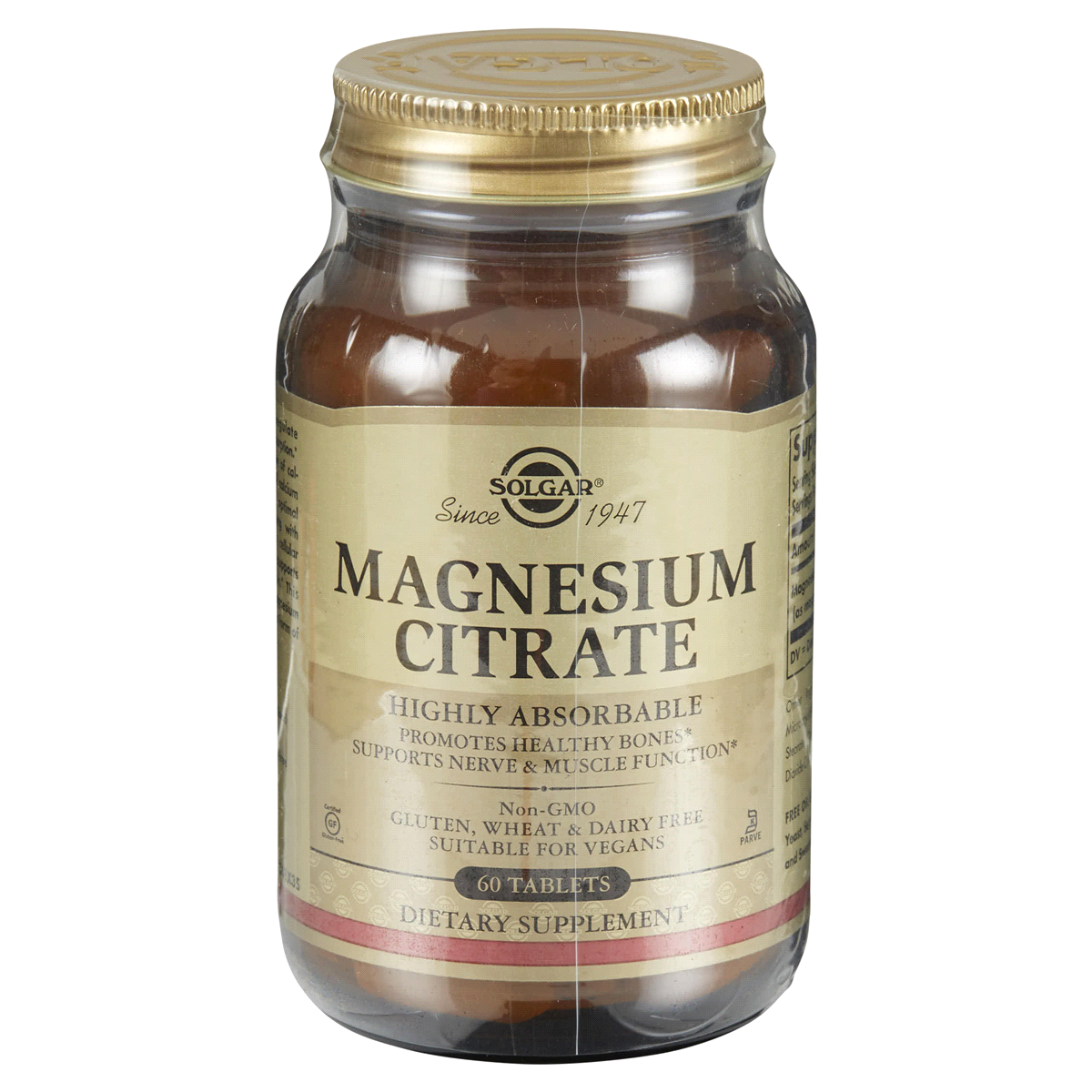 slide 1 of 1, Solgar Magnesium Citrate Tablets, 60 ct