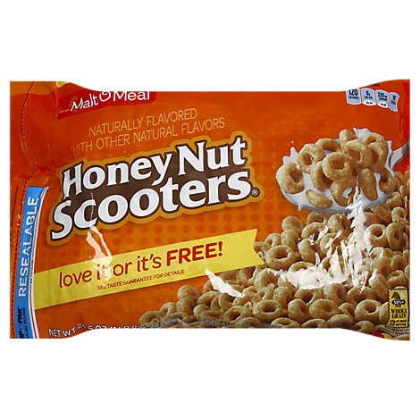 slide 1 of 1, Malt-O-Meal Cereal Scooters Honey Nut, 24.5 oz