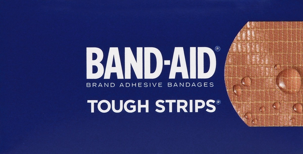 slide 2 of 5, BAND-AID Brand TOUGH-STRIPS Waterproof Adhesive Bandages, Assorted Sizes, 20 Count, 20 ct