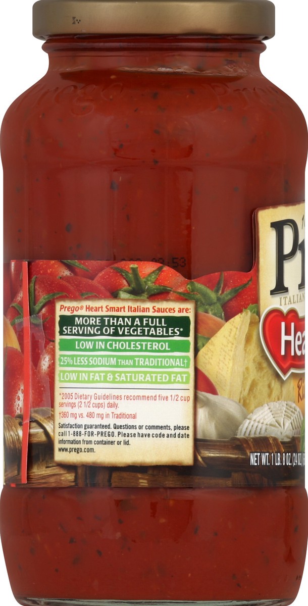 slide 3 of 6, Prego Heart Smart 100% Natural Italian Sauce Ricotta Parmesan, 1 ct