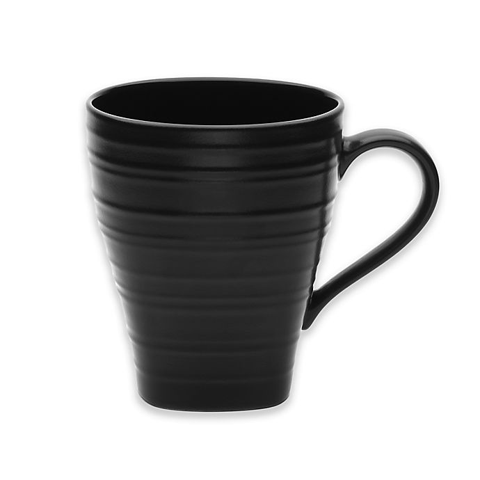 slide 1 of 1, Mikasa Swirl Square Mug - Graphite, 1 ct