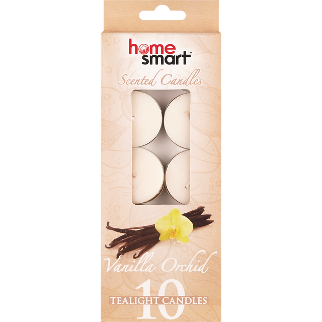 slide 1 of 1, Vb Hs Tealight Candle Vanilla, 10 ct